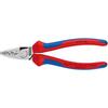 Crimping pliers for terminal sleeves w. multi-component handles 180mm mm2